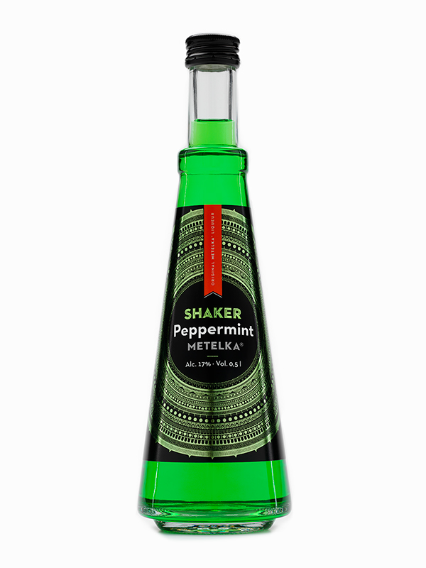 Peprmintový likér od likérky Metelka