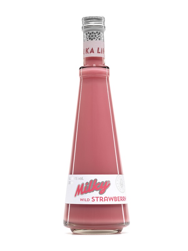 Jahodový alkoholický nápoj – Milky Wild Strawberry 0,5 L